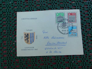LEIPZIGER HERBSTMESSE 1962 Ersttagsbrief - Bild 1 von 3