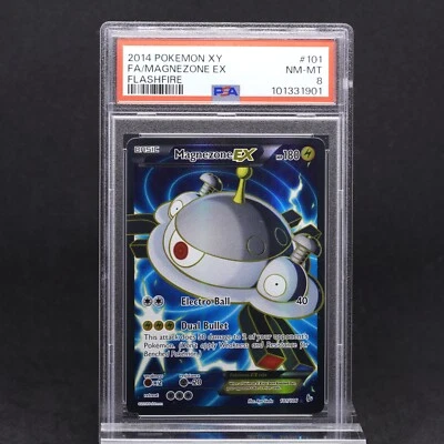 PSA 8 Magnezone EX 101/106 XY Flashfire Full Art Holo Rare Graded Pokemon TCG - Image 1 of 3