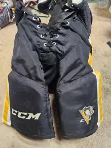 PITTSBURGH PENGUINS CCM HP45 Large Pro Stock Game Worn Used Pants B - Picture 1 of 7