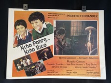 1985 NINO POBRE...NINO RICO~ Pedrito Fernandez~  Authentic Mexican Lobby Card