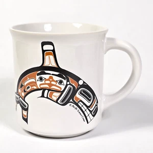 Vintage Seattle Pacific Science Center Native Art Orca Killer Whale Mug Haida - Picture 1 of 7