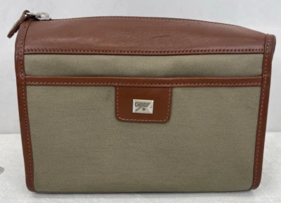 Bolsa de afeitado Cutter & Buck para hombre de lona + cuero para artículos de tocador / viaje NUEVO Foto 1 de 4