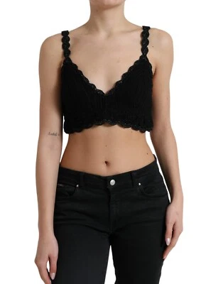 Camiseta sin mangas Dolce & Gabbana Bustier de algodón negra crochet IT46/US12/XL $1900 Foto 1 de 4