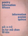Peter Hodgkiss / POETRY INFORMATION Number 15 Summer 1976 1st Edition
