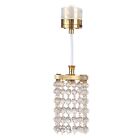 1X(1:12 Dollhouse Miniature LED Crystal Light Chandelier Ceiling Lamp Furnillo