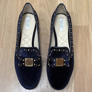 Cole Haan Grand OS Women's Navy Velvet Loafers - NWOB - Size 7B - Picture 1 of 7