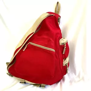 GAP Bolso Bandolera Mochila Bandolera Vintage Rojo Marrón Gorpcore Táctico Y2K - Imagen 1 de 13