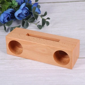 Amplificateur de dessin animé support de téléphone portable en bois cellule de voyage pour ventilation - Photo 1 sur 11
