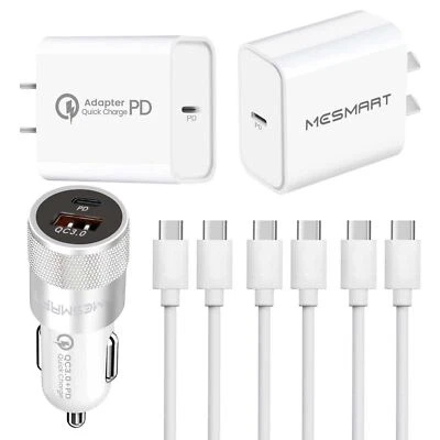 适用于谷歌 Pixel 8 7 6 Pro 7a 6a XL 快速 USB C 壁式车载充电器 C 型电缆 批量 — 第 1/4 张图片