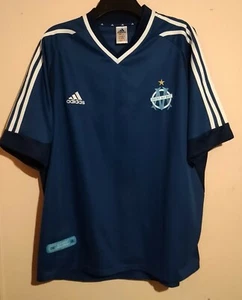 OLYMPIQUE MARSEILLE FOOTBALL CLUB DARK BLUE AWAY SHIRT ADIDAS XXL NO SPONSOR OM - Picture 1 of 7