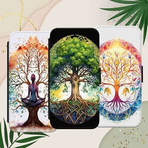 TREE OF LIFE MANDALA PHONE CASE COVER FOR IPHONE SAMSUNG PIXEL FLIP WALLET GIFT - Picture 1 of 8