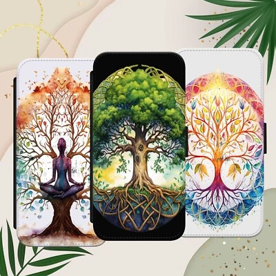 TREE OF LIFE MANDALA PHONE CASE COVER FOR IPHONE SAMSUNG PIXEL FLIP WALLET GIFT - Image 1 of 4