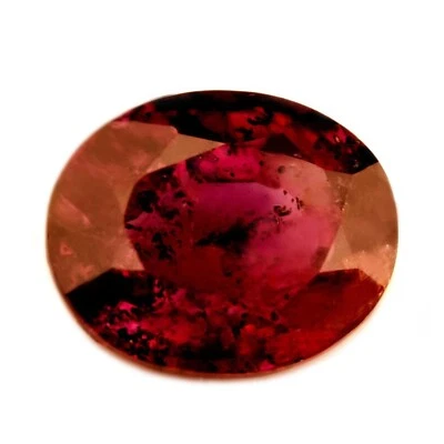 Certified 0.94ct Natural Untreated Unheated Red Color Ruby Madagascar Oval 6x5mm - Image 1 of 2