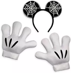 NEW Mickey Mouse Light up Gloves and Ears Disney Halloween Costume Set Adult - Picture 1 of 3