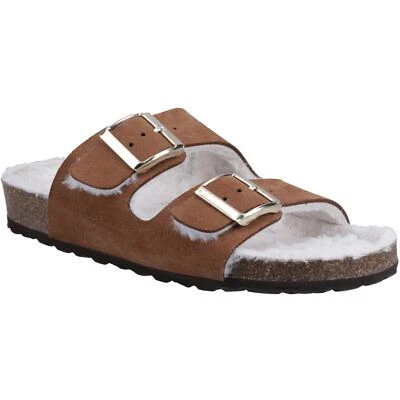 Hush Puppies Jessie Leather Women's Tan Slippers New - Image 1 of 4