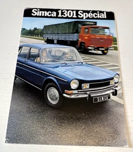 Notice Commerciale SIMCA 1301 Spécial - Non Datée - Bel Etat. - Imagen 1 de 3