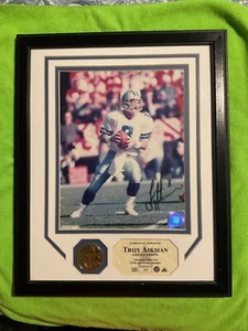 Foto auténtica firmada por Troy Aikman 8x10 con certificado de autenticidad 22/250 - Imagen 1 de 4