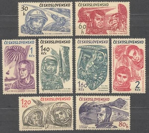 CZECHOSLOVAKIA 1964 **MNH SC#1233/40 set, World’s first 10 astronauts. - Picture 1 of 1