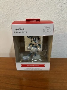 2023 HALLMARK DISNEY 100th ANNIVERSARY MICKEY MOUSE CHRISTMAS TREE ORNAMENT NEW - Picture 1 of 5