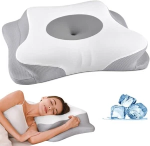 Hals-Nackenkissen - Memory Foam Kissen zur Linderung von Nackenschmerzen, ergonomisch. - Bild 1 von 7