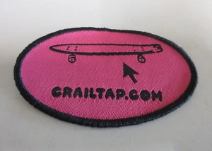 Grailtap.com Patch - Skateboarding and Skateboard Culture - Pink & Black - 1990s - Imagen 1 de 5
