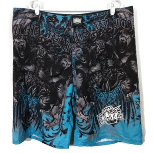 MMA Elite Men's Logo Lion Print Board Shorts Swim Trunks Size XL - Picture 1 of 11