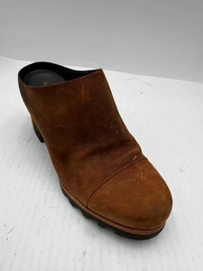 Sorel Addington Damen Pantolette Gr. 10 Braun Leder Slipper Blockabsatz NL2220-286 - Bild 1 von 9