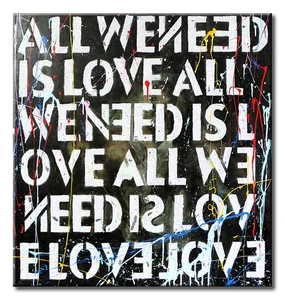 All we need is LOVE – Stampa Edizione Limitata su Tela, Stampa Giclée, Pop Art - Foto 1 di 3