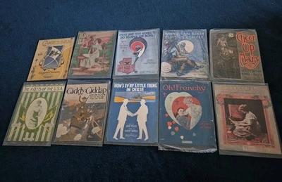 Lot of Vintage Antique Sheet Music Romantic Love War Songs - see list - Image 1 of 4