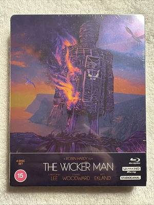 The Wicker Man 50th Anniversary Steelbook 4K Ultra HD Blu-ray 1973 Region Free Foto 1 de 2