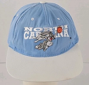 Vintage 1993 Bugs Bunny Looney Tunes North Carolina Basketball Snapback Hat - Picture 1 of 14
