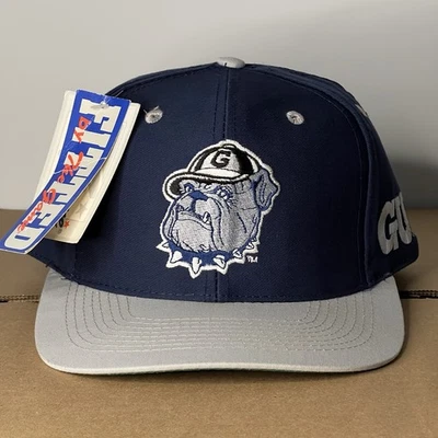 Vintage Georgetown Hoyas Hat Cap Fitted 7 3/8 Navy Gray The Game NCAA Mens 90s Foto 1 de 4
