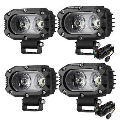 4pcs AUXBEAM 4" Highlight 5050 LED Work Light LED Pods Light Bar Flood Off Road - Imagem 1 de 4
