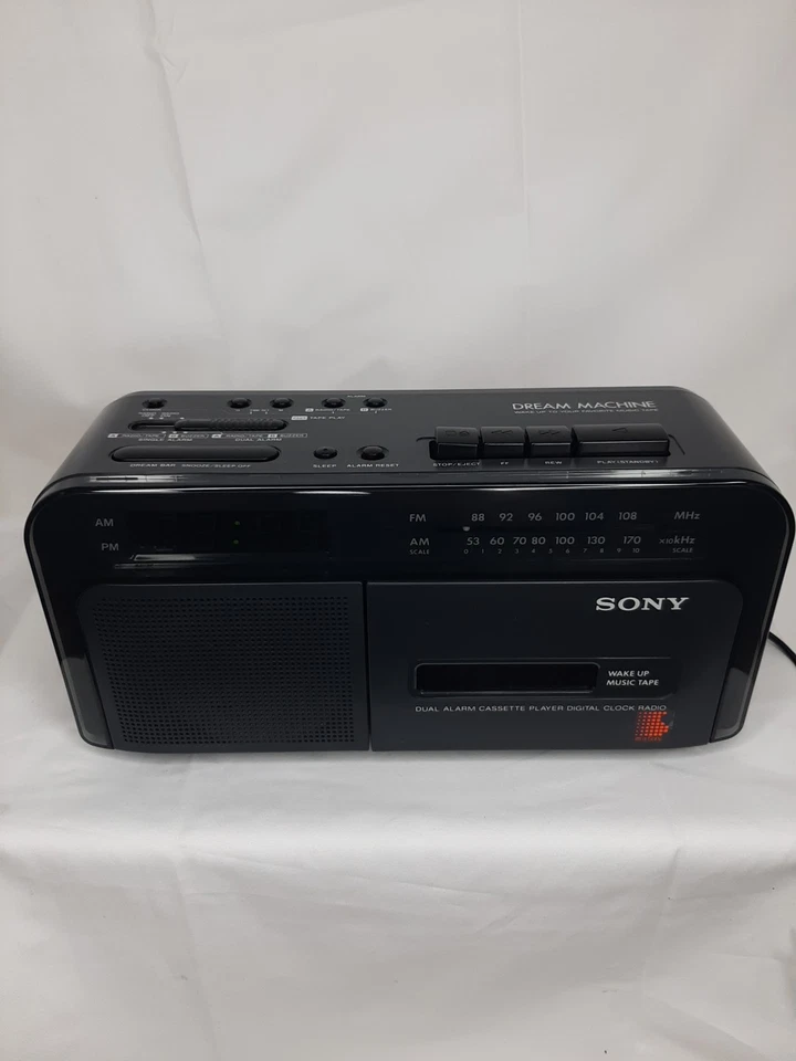 Sony Dream Machine ICF-C600 AM/FM Radio Dual Alarm Cassette Player Works  - Image 1 of 4