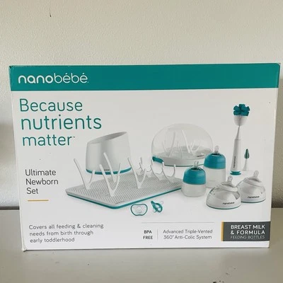 Новый в коробке Nanobebe Ultimate новорожденного подарочный набор все-в-одном бирюзовый 25шт Baby натуральная бутылочка - Изображение 1 из 4
