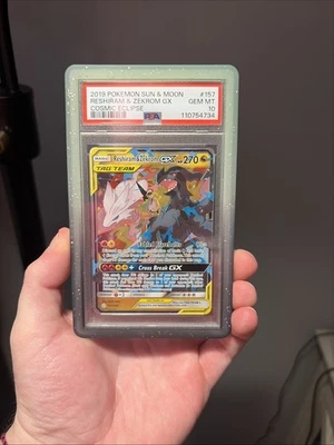 Reshiram & Zekrom GX 157/236 Sm-Cosmic Eclipse Holo PSA 10 - Image 1 of 2