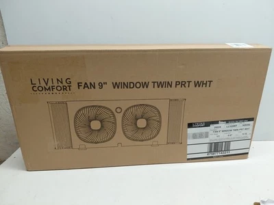 Living Comfort 9” Twin Window Fan LC329WT - Image 1 of 2
