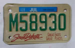 Oldtimer 1991 South Dakota Motorrad Nummernschild 🏍️ Etikett # M58930 (PLT1) - Bild 1 von 2