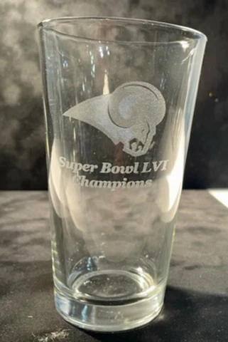 Los Angeles Rams Super Bowl LVI 16 oz pint glasses - optional quantities Cover
