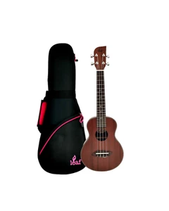 Ukelele de concierto Leaf Series C100 toda caoba + bolsa acolchada de concierto de 10 mm (rosa) - Imagen 1 de 15