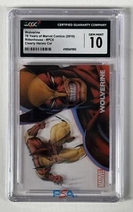 2010 70 Years of Marvel Comics Clearly Heroic Cel Wolverine #PC6 Gem Mint 10 - Foto 1 di 2