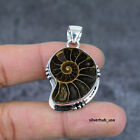 Ammonite Shell 925 Sterling Silver Pendant Mother's Day Gift Jewelry Sa-85