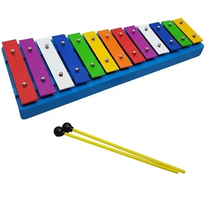 METALLOPHON,Xylophon für Kinder,Schlägel,BUNTE 13 Klänge + 2 SCHÜTTELEIER GRATIS - Bild 1 von 4