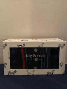 DOG & ROSE 5 PAIRS MEN'S POLKA DOT & STRIPE MULTI-COLOR SIZE 8-12 SOCKS -NIB - Picture 1 of 3