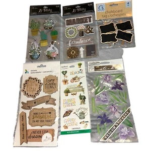 Adesivi Giornalismo Spazzatura Giardino Fattoria Scrapbooking Ephemera Lotto 6 Ct Nuovi - Foto 1 di 8