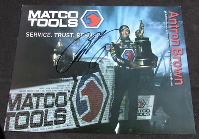 2017 Antron Brown Matco Tools Top Fuel NHRA Autographed HANDOUT/POSTCARD - Image 1 of 2