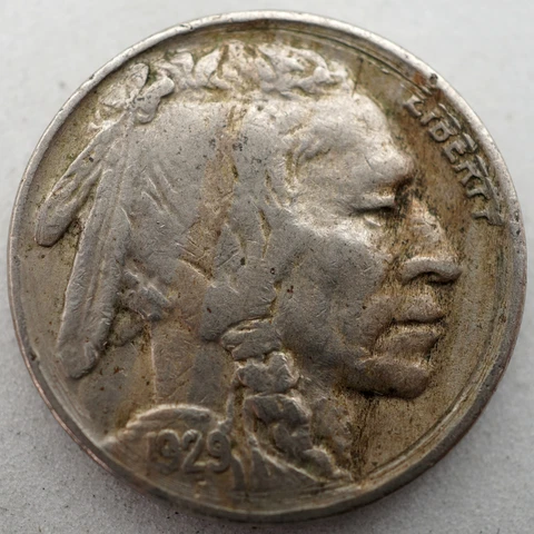 1929 Buffalo Nickel - VF - Full Horn Cover