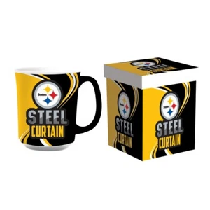 Pittsburgh Steelers Coffee Mug 14oz Ceramic with Matching Slogan Box - Picture 1 of 1