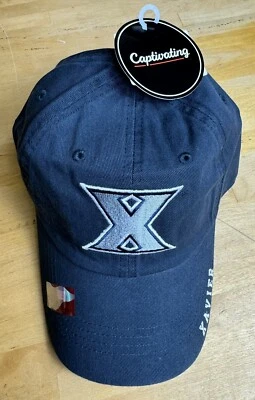 Xavier University Musketeers Navy Unisex Adjustable Baseball Cap Hat NWT New - Image 1 of 4