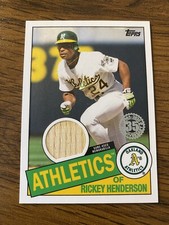 2020 Topps Baseball Series One Rickey Henderson Relic #85R-RH MLB bat Oakland